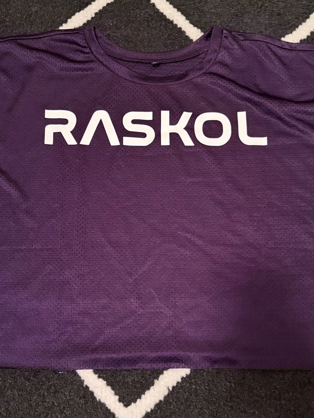 RASKOL Purple Meshwing cropped top Tee
